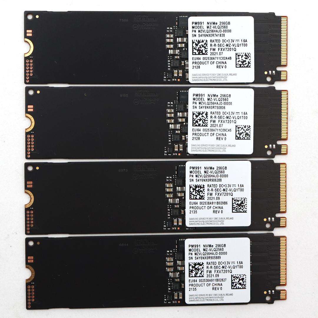 PM991 NVMe 256GB M.2 SSD 4枚セット【⑨0121】