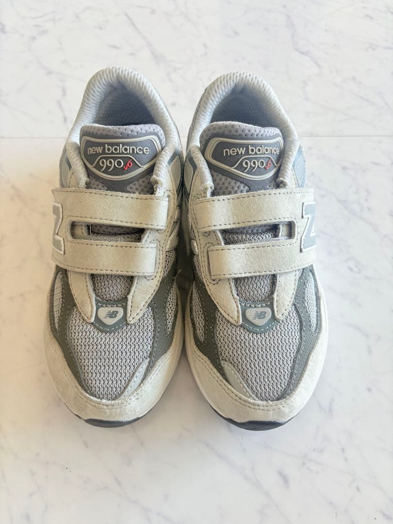 美品 new balance 990 v6 19cm kids m990gl6