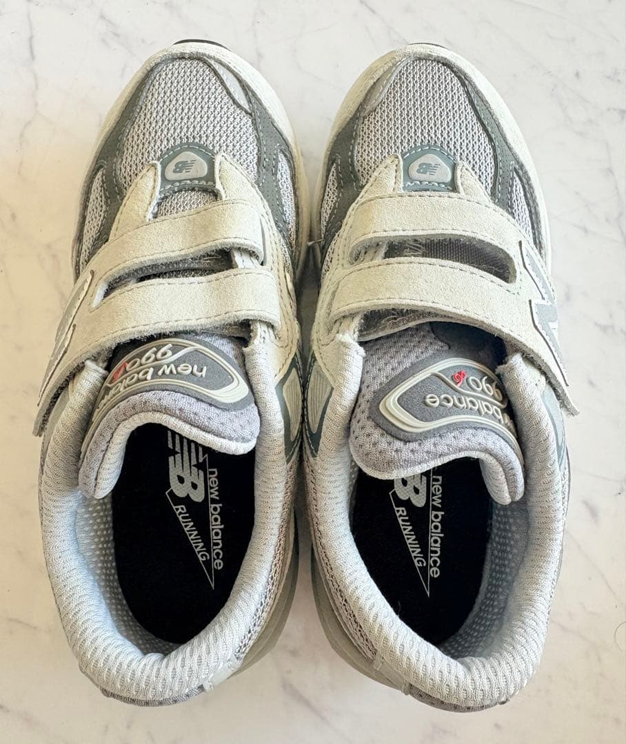 美品 new balance 990 v6 19cm kids m990gl6