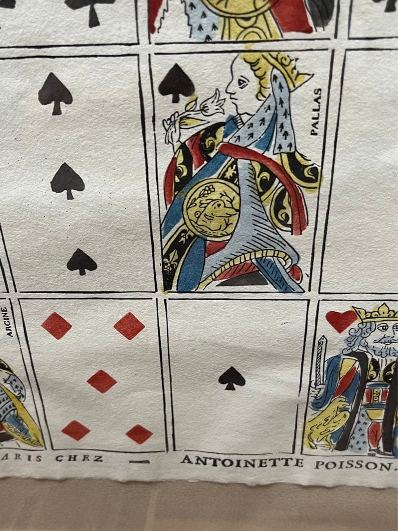 アントワネット・ポワソン　 ドミノペーパー　額装　トランプカード