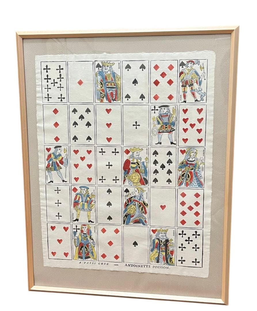 アントワネット・ポワソン　 ドミノペーパー　額装　トランプカード