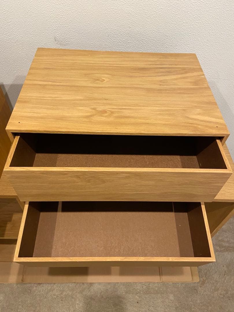 ※専用ページ※①⭐️２個セット⭐️廃盤希少⭐️無印⭐️オーク材⭐️木製収納ケース⭐️