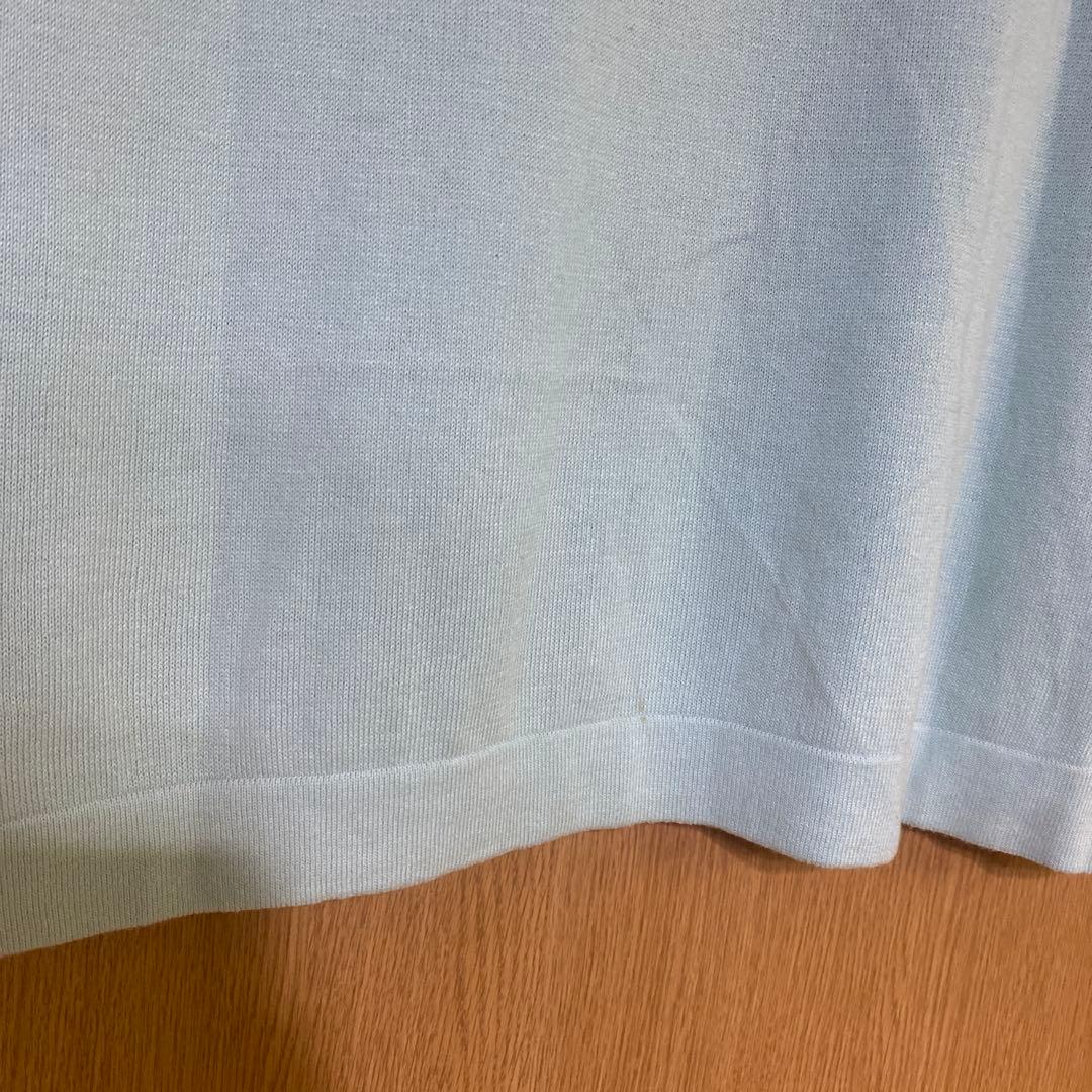 【送料無料】 HERMES エルメス シルク スカーフ柄 切替ポロシャツ M