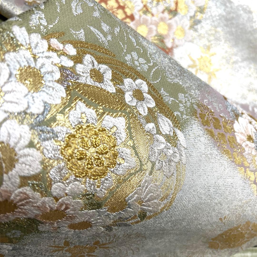 専用ページ　正絹　袋帯《引箔綴　花紋様》