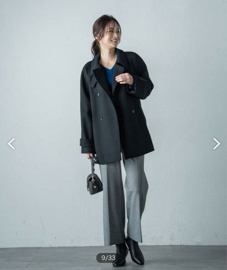 極美品⭐︎ロートレアモン　ネオアルティウールショートコート　ピーコート　36 黒