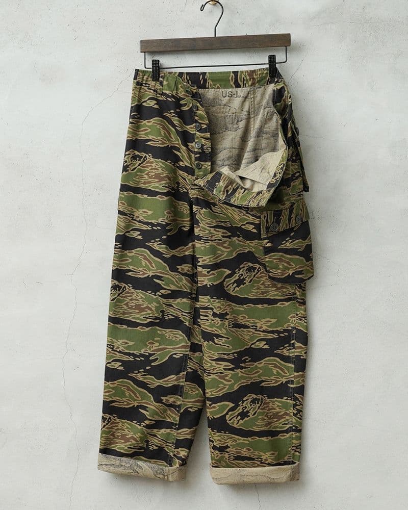 WAIPER.inc 米軍 タイガーストライプ カモ カーゴ トラウザー L