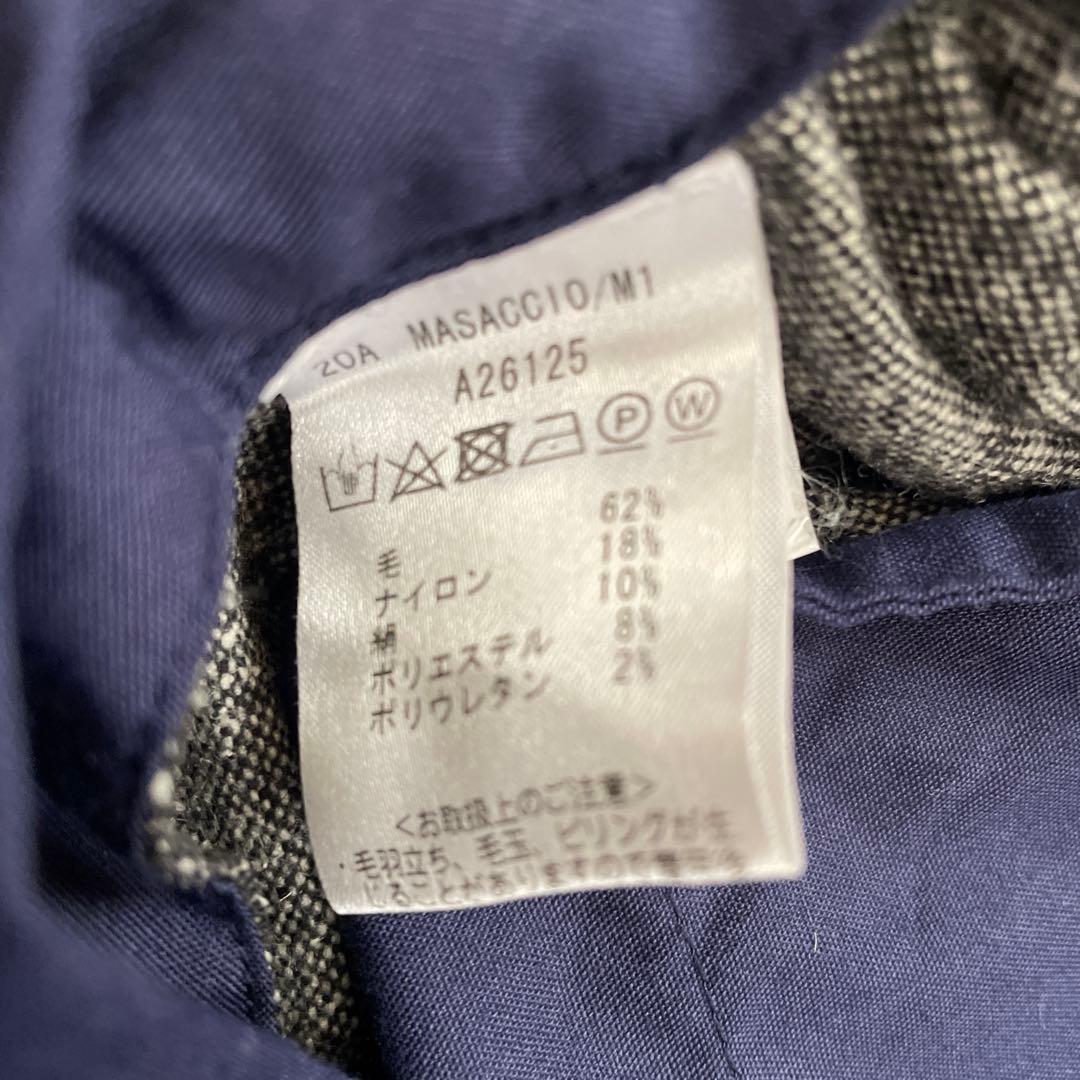 美品 ジャブスアルキヴィオ マサッチョ 46 グレイ ミックスファブリック