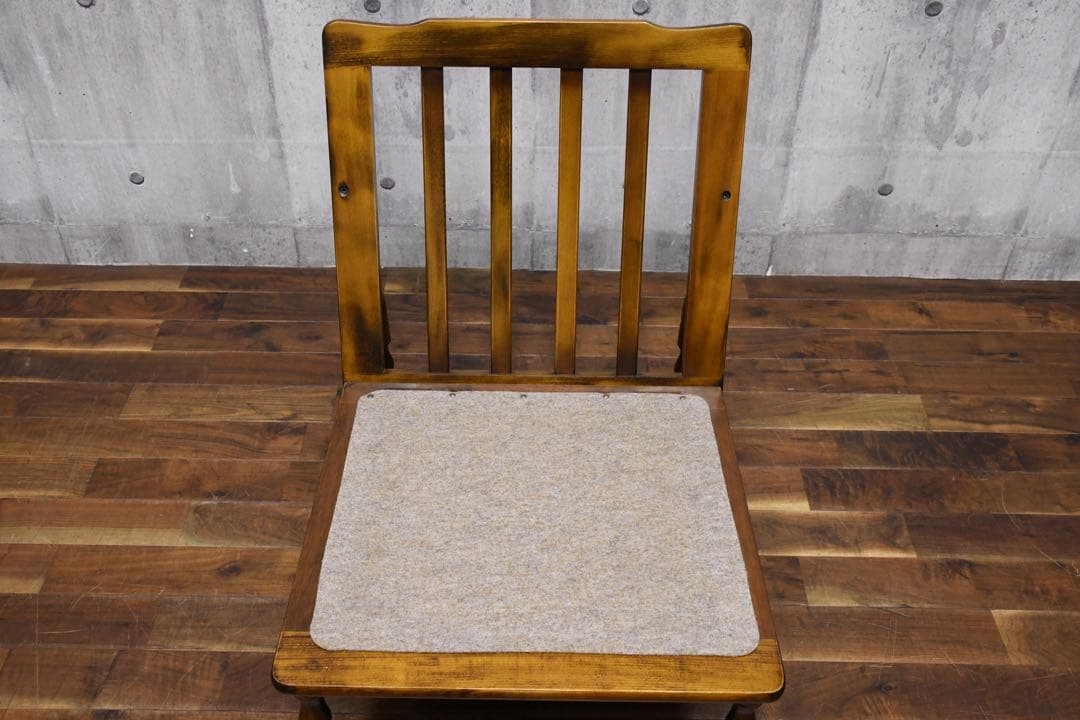 EHK26 オールドカリモク コロニアル 肘無椅子 イージーチェア ラウンジ