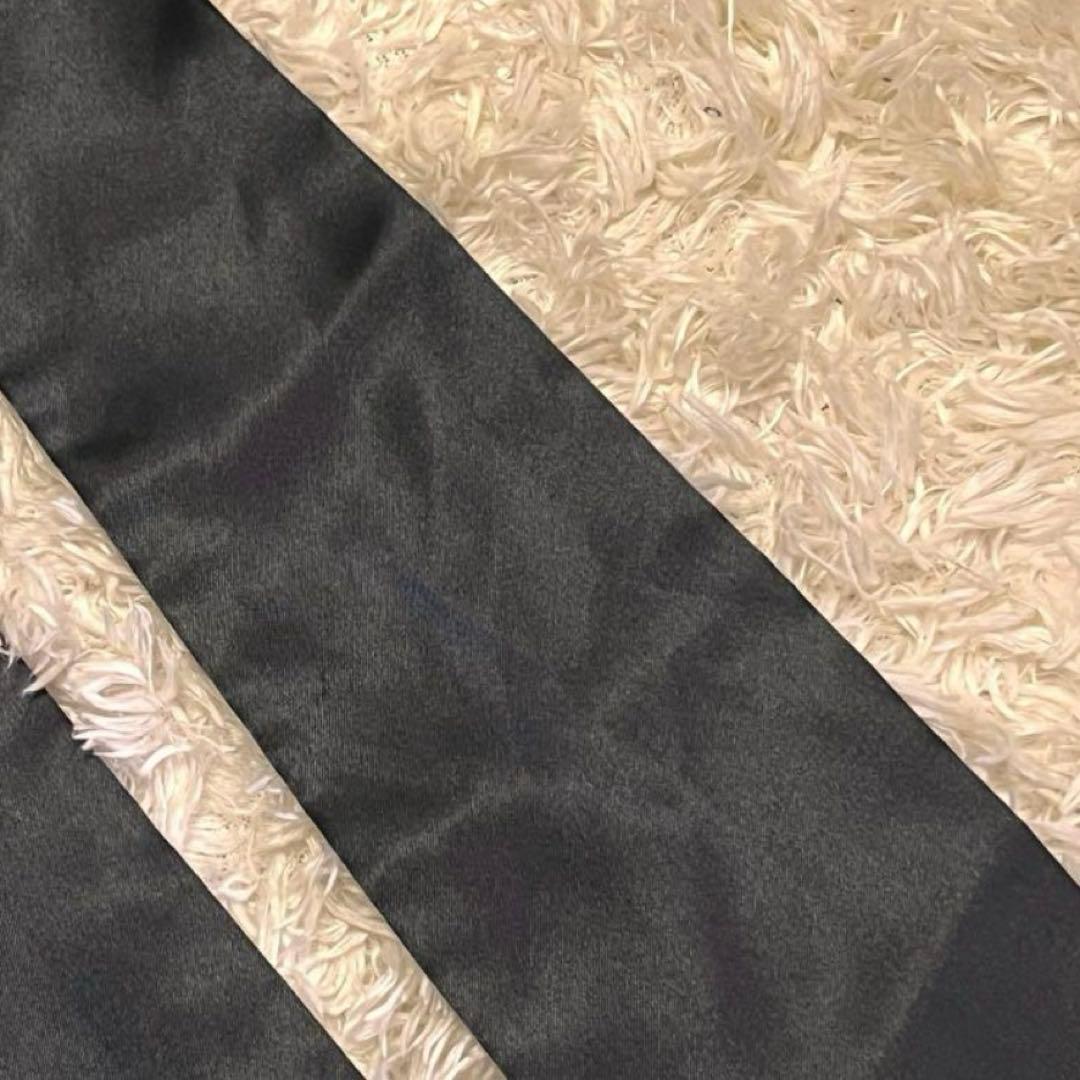 38【バーバリーブルーレーベル】ウエストリボンフレアワンピース 白黒チェック総柄