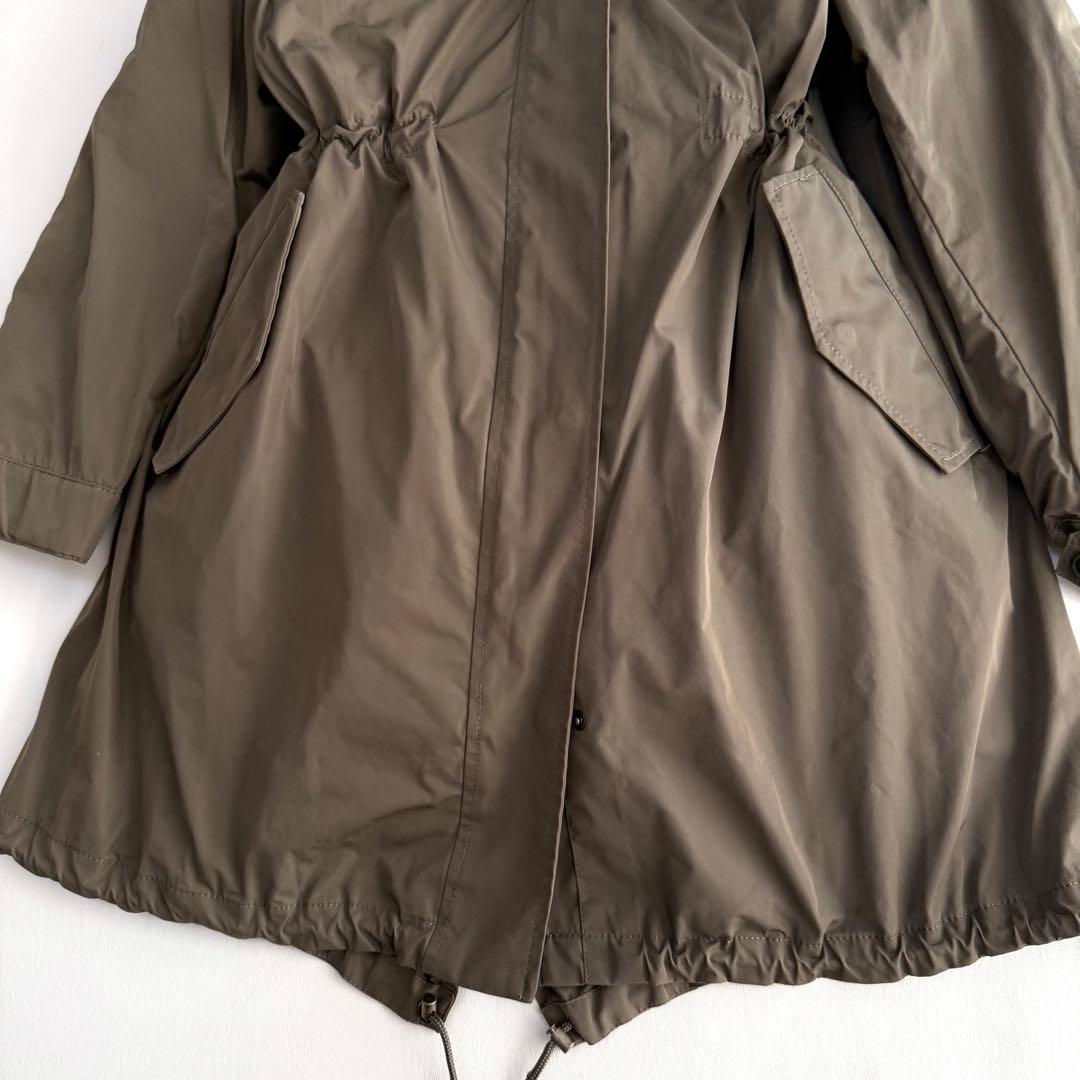 大きめ✨23区✨ダウンライナー付きモッズコート（３XL）カーキ　ラクーンファー