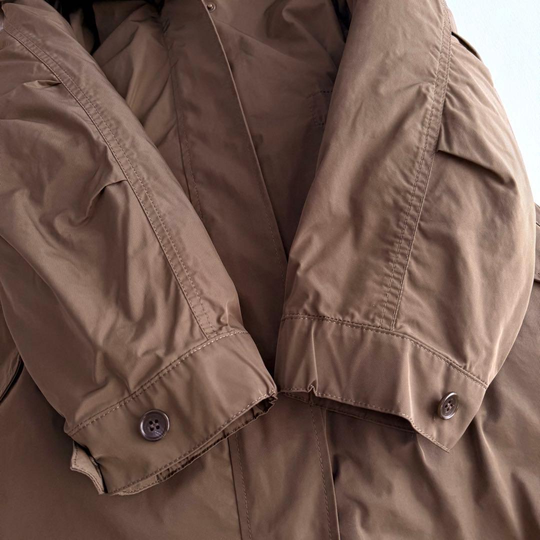 大きめ✨23区✨ダウンライナー付きモッズコート（３XL）カーキ　ラクーンファー