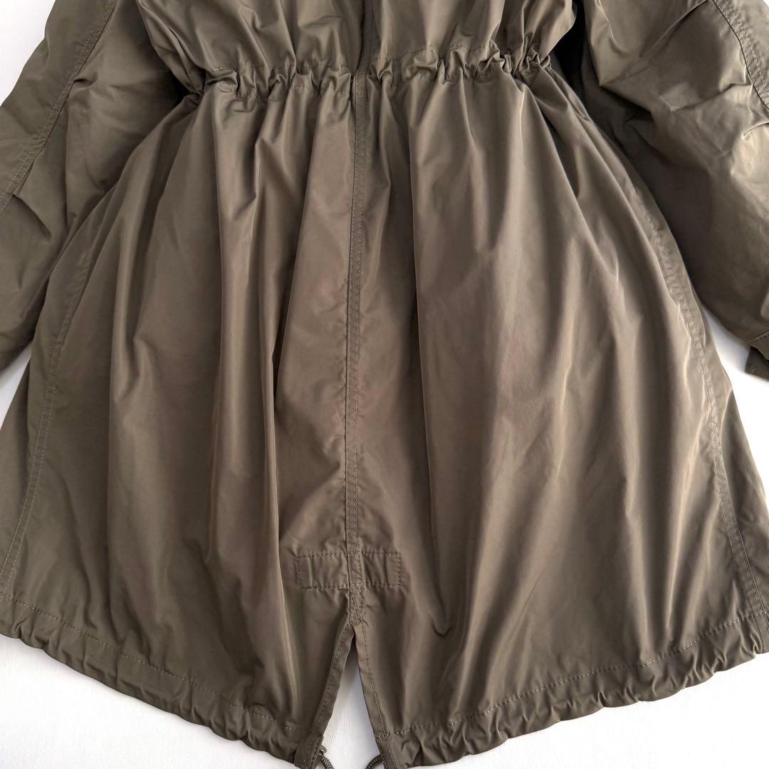 大きめ✨23区✨ダウンライナー付きモッズコート（３XL）カーキ　ラクーンファー