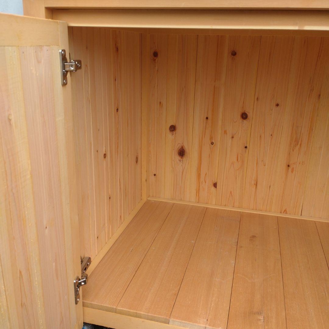 【送料込み】木製キャビネット・サイドボード　収納　DIY台