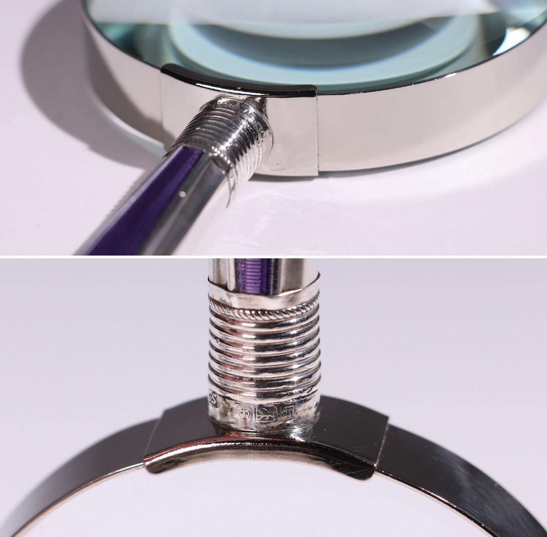 CD74 英国アンティーク純銀製拡大ルーペ 虫眼鏡 スターリングシルバー925