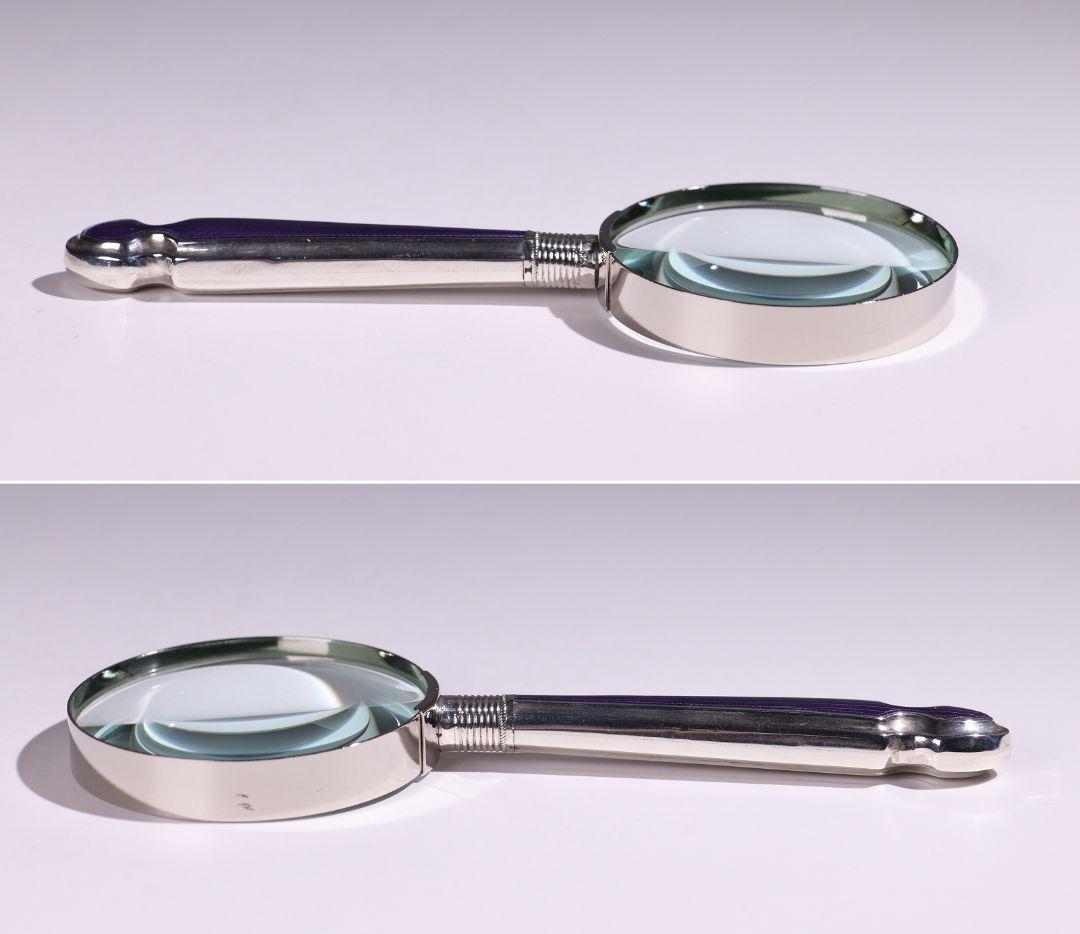 CD74 英国アンティーク純銀製拡大ルーペ 虫眼鏡 スターリングシルバー925