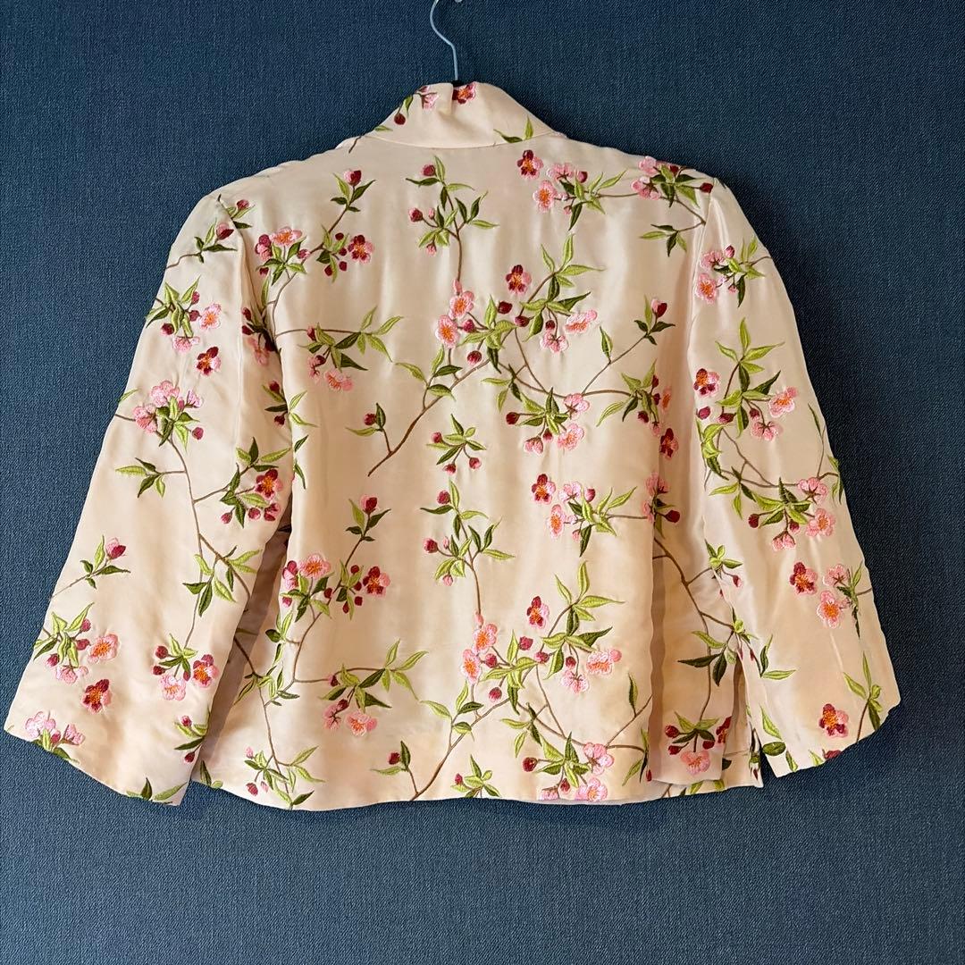 SHANGHAI TANG シルク花柄ジャケット US2