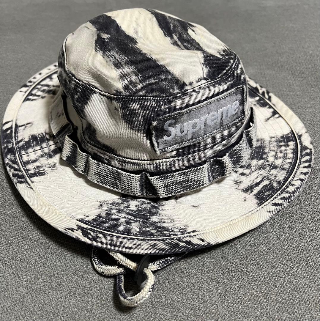 帽子 Supreme Bleached Chino Boonie Black S/M