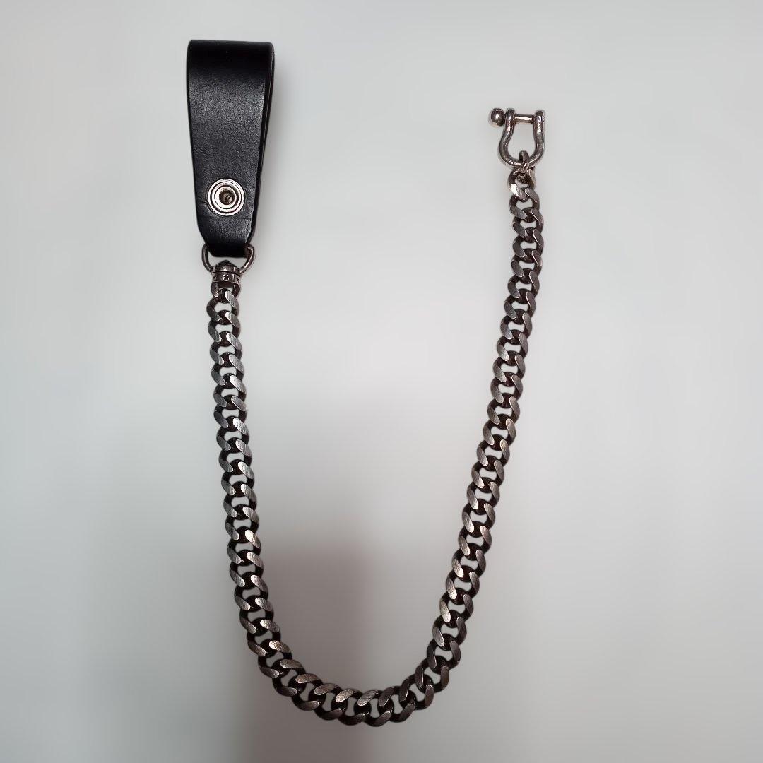 オーパス インセプション ウォレットチェーン シルバー サドルレザー