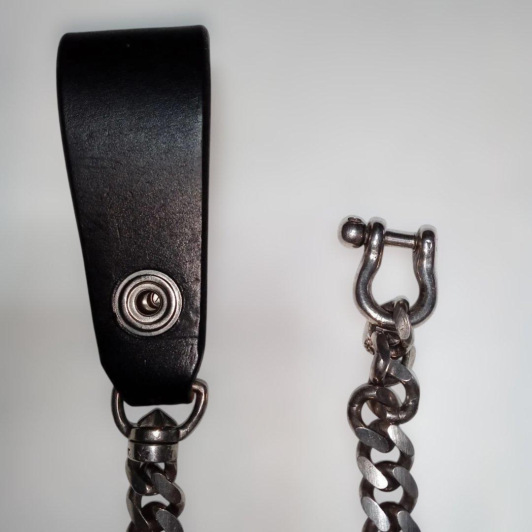 オーパス インセプション ウォレットチェーン シルバー サドルレザー