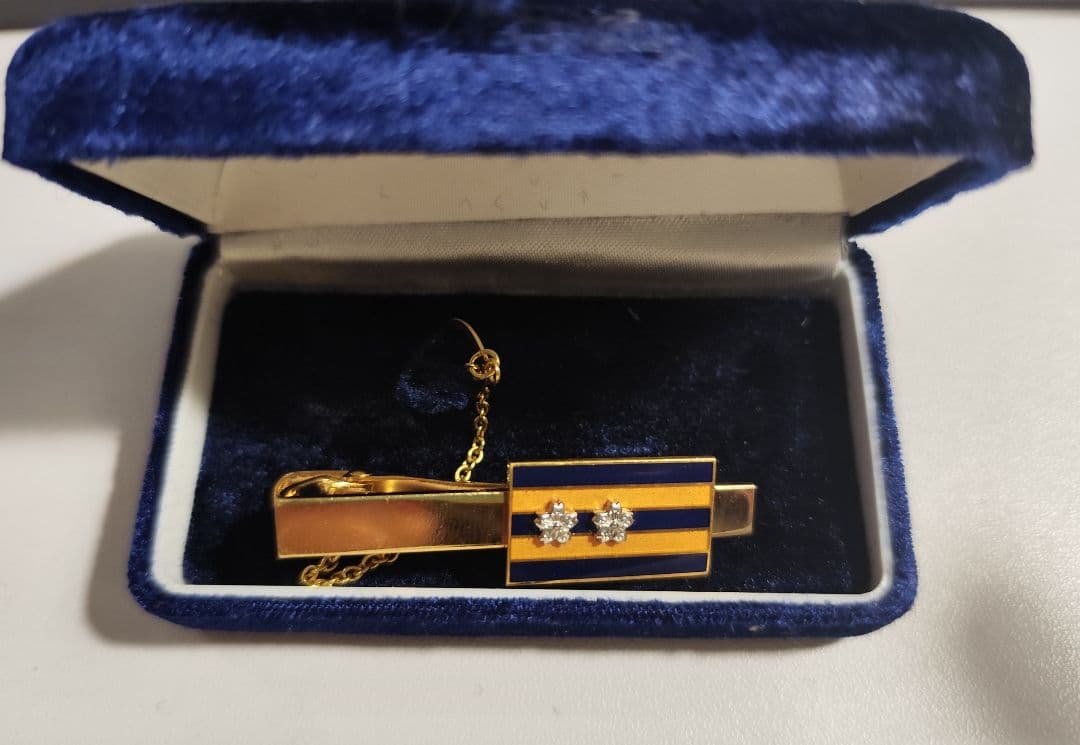 戦前　日本海軍　階級章中佐ネクタイピン　18kムク