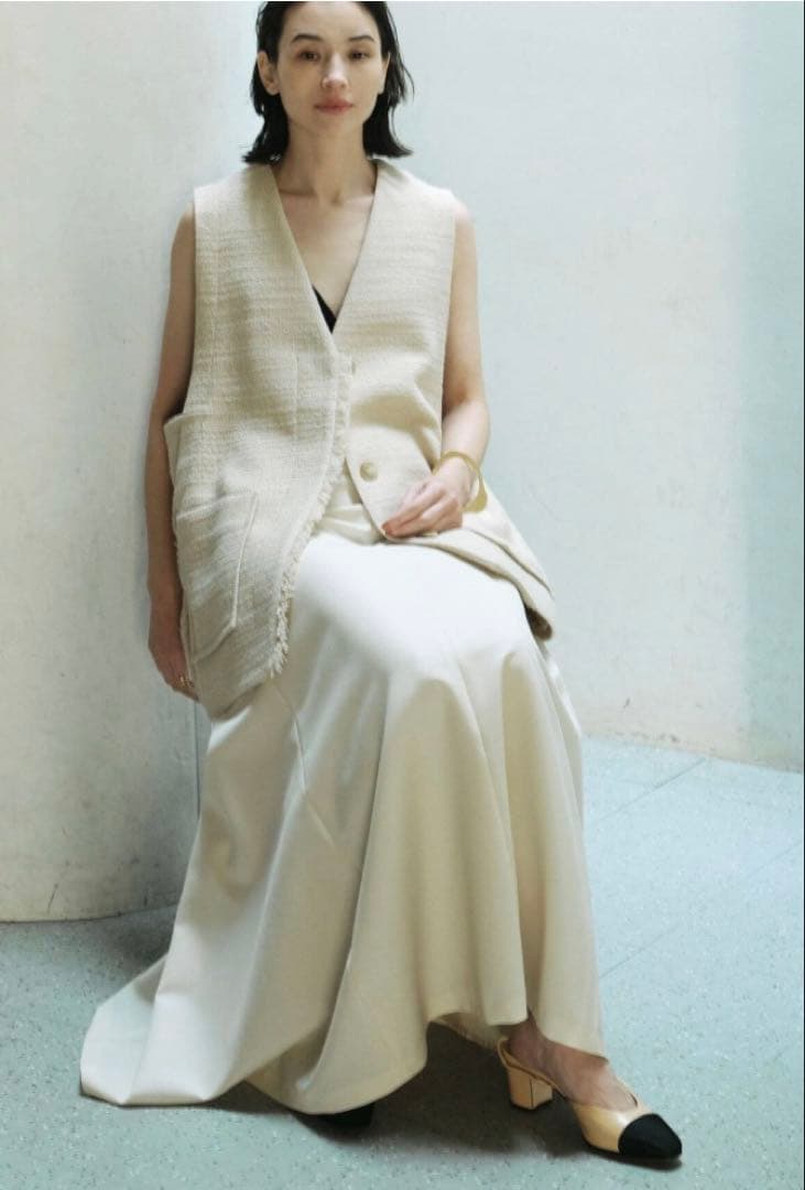 NOBLE ELENI ツイードフリンジジレ