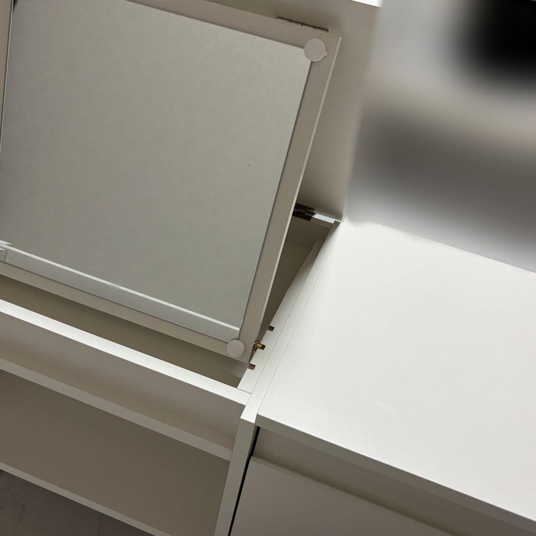 【送料込】 LOWYA テーブルドレッサー　ロータイプ鏡台　収納