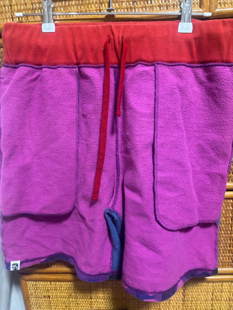 APE迷彩柄 シャークデザイン ショートパンツ