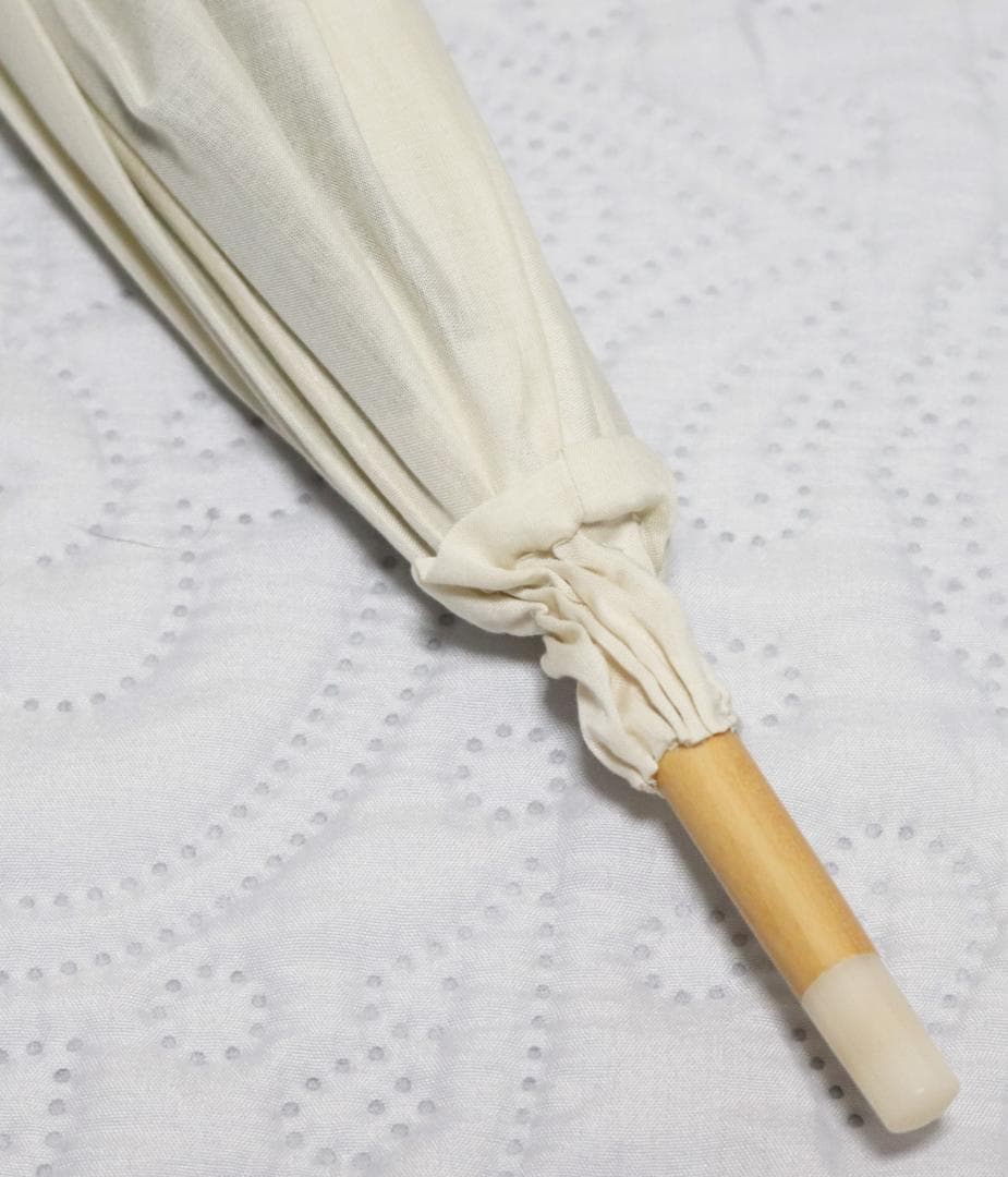 新品【前原光栄商店】長傘 繊細レース刺繍 二重張り 希少L字持ち手 高級日傘