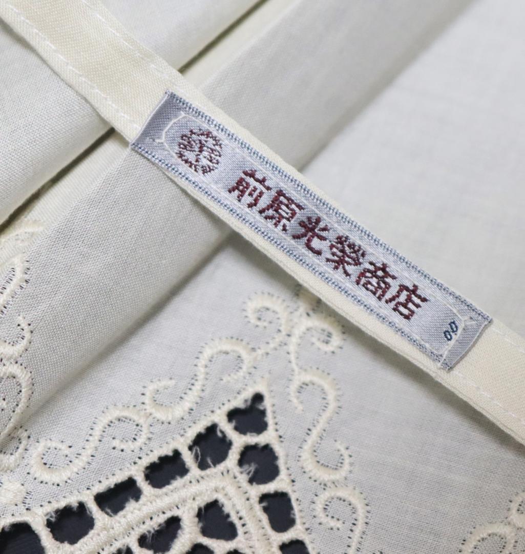 新品【前原光栄商店】長傘 繊細レース刺繍 二重張り 希少L字持ち手 高級日傘