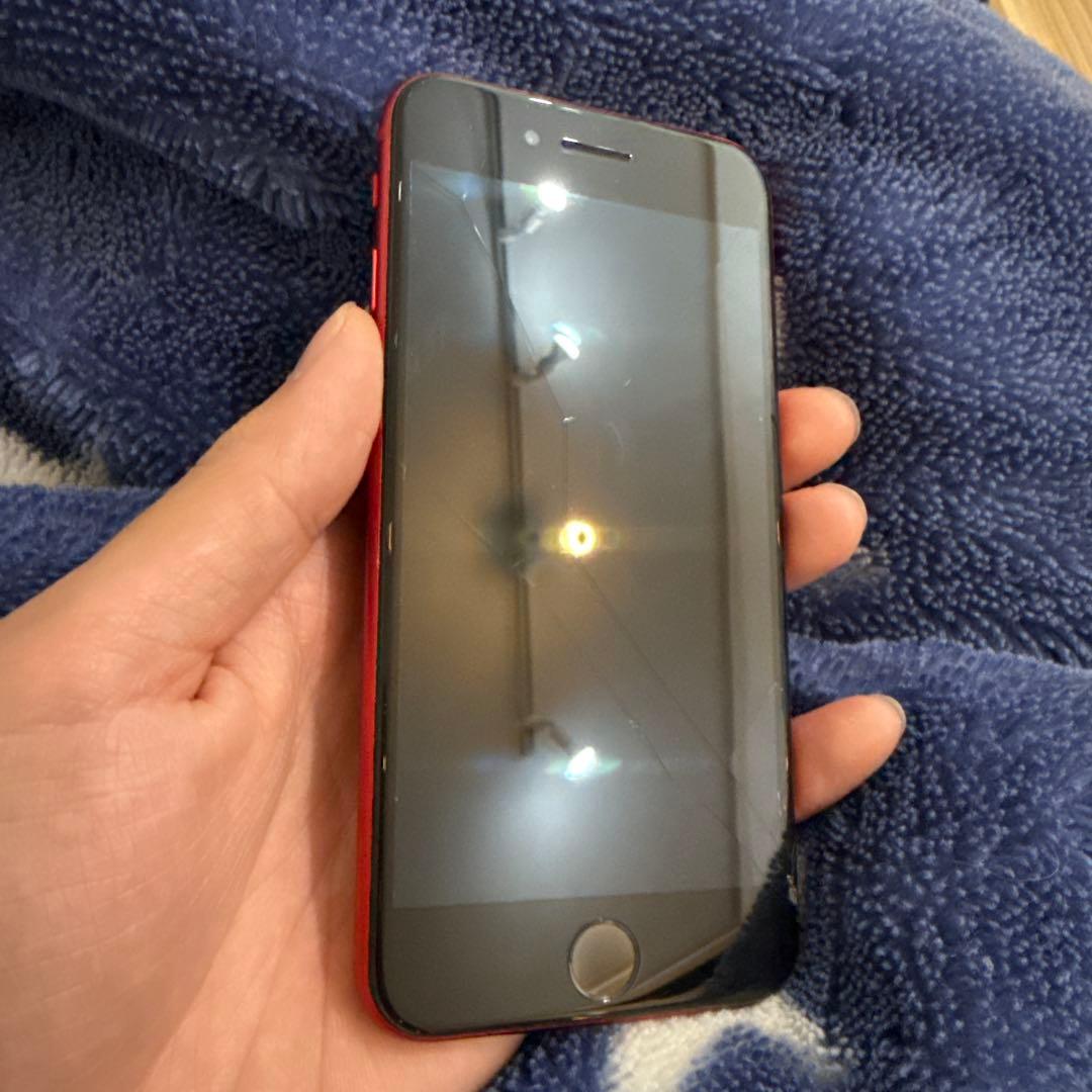 iPhone SE (第2世代) PRODUCT(RED) 画面ひびあり