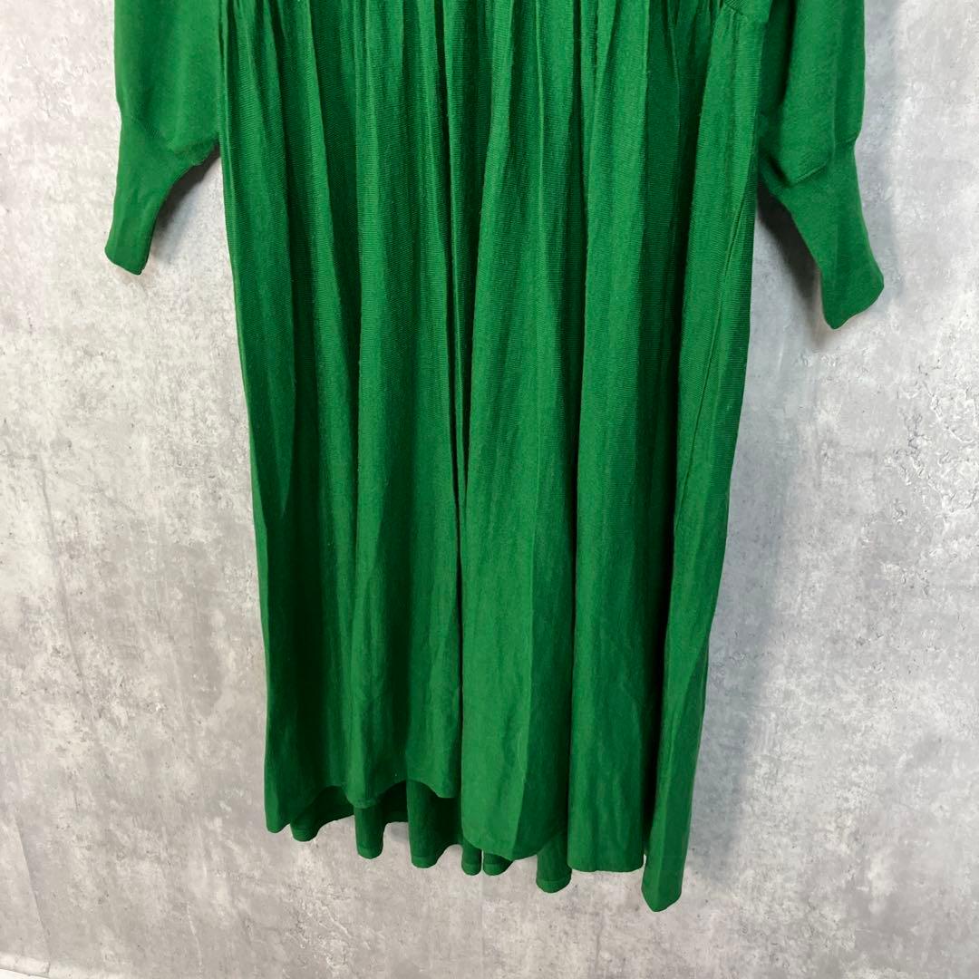 Curensology ウールハイネックギャザーワンピース