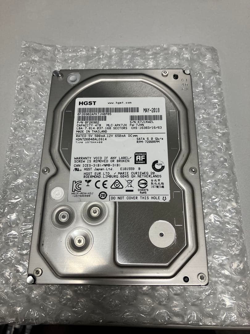 3.5 HDD 4TB 2本セット※管理番号92•93