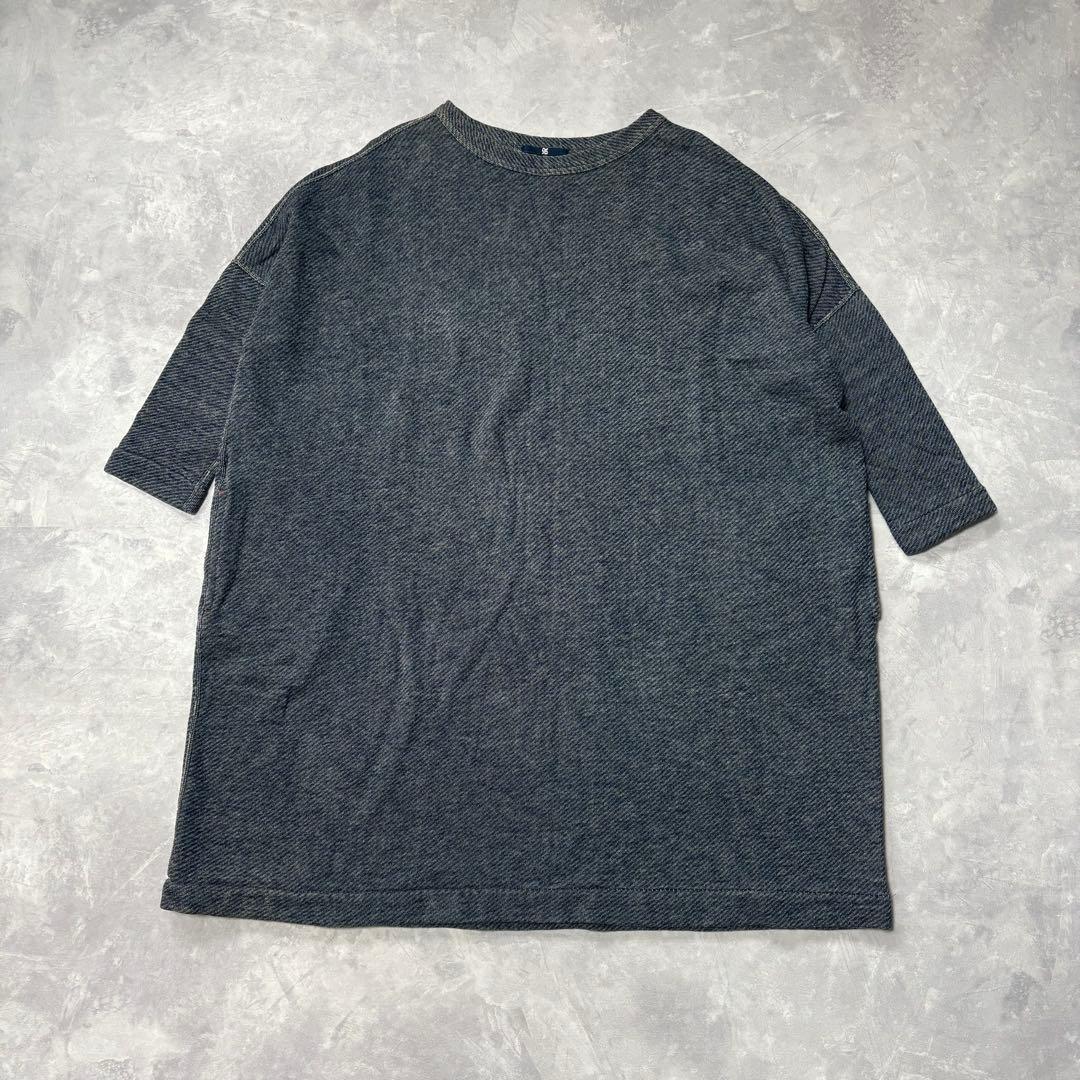 45R 45RPM 裏起毛 ヒッコリー ストライプ インディゴ ワンピース