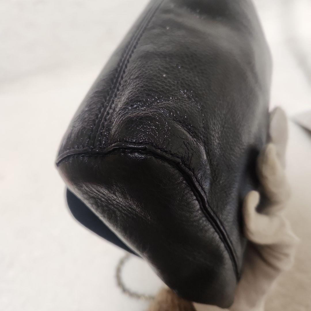 現行　マルベリー　ショルダーバッグ　リリー　ブラック　グロッシーゴート　チェーン