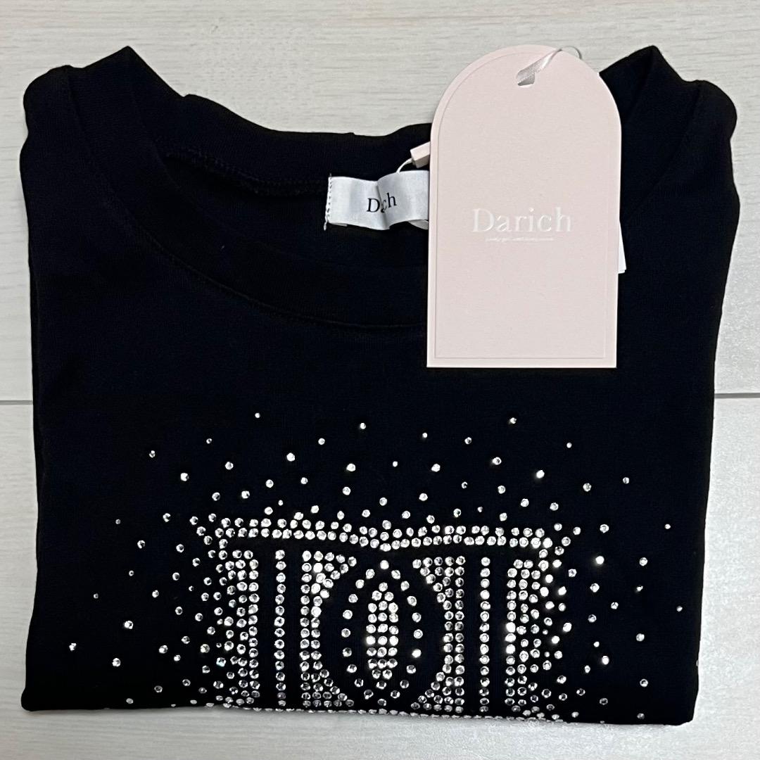 Darich シャイニーDDロゴコンパクトロングTシャツ ブラック