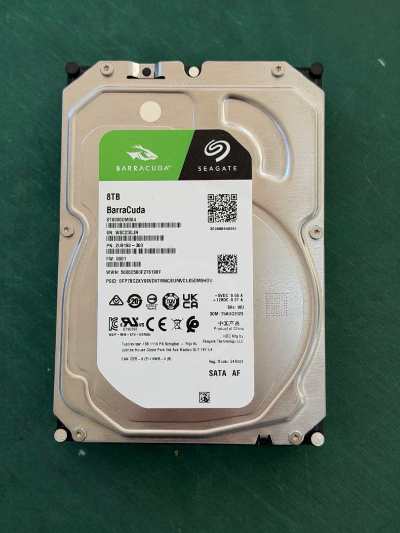 内蔵型ハードディスクドライブ 8TB HDD SEAGATE ST8000DM004