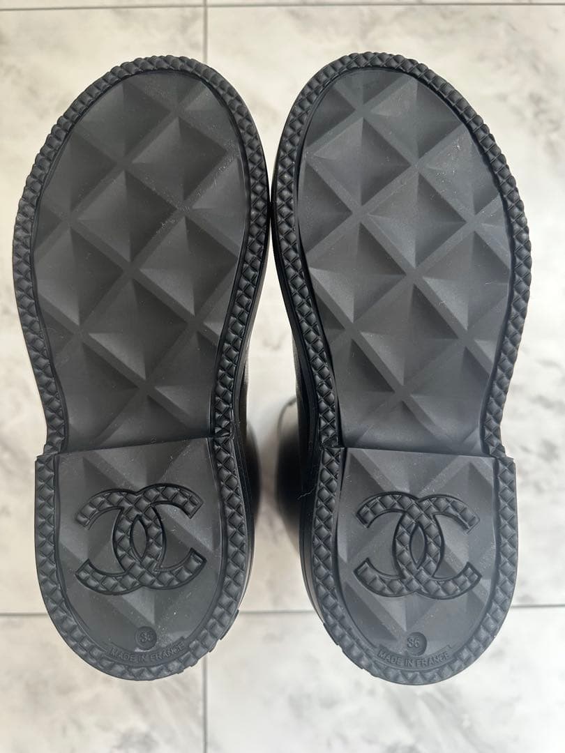 CHANEL♡長靴 カーキロゴ入り