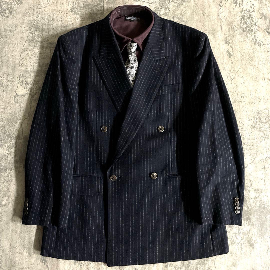 極美品 Apollo特注VERSACE ネクタイ 極上ウール ダブルスーツ