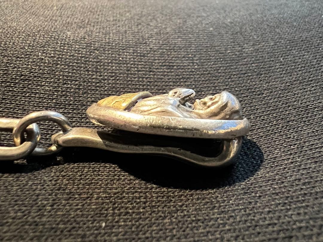 ケルトアンドコブラ キーチェーン 美品 HOOK ケルト＆コブラ シルバー 真鍮