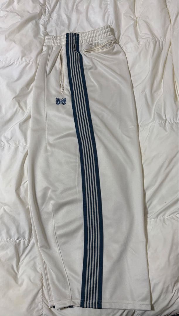ヒザデル　ホワイト　ブルー　needles トラックパンツ