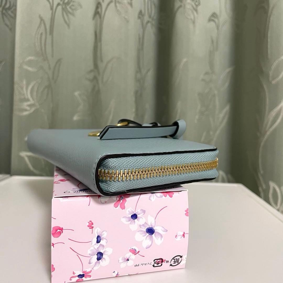 クロエ アルファベットロングウォレット ジップ付き長財布 クラウディブルー