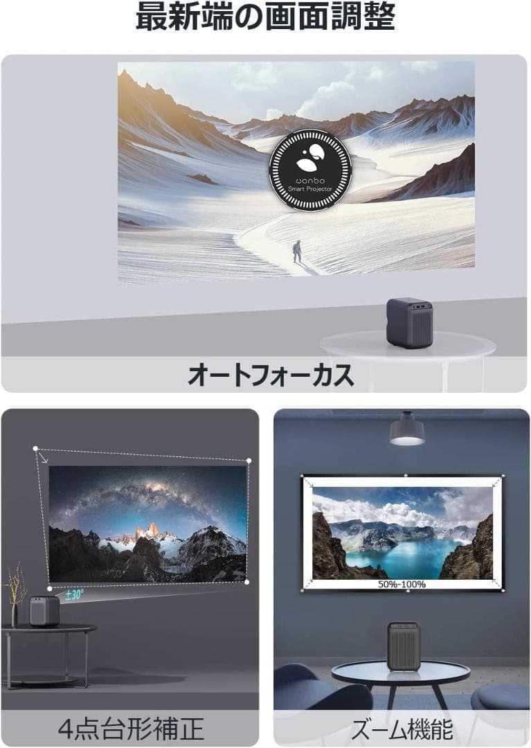 美品 Wanbo WANBO TT プロジェクター 小型 フルHD