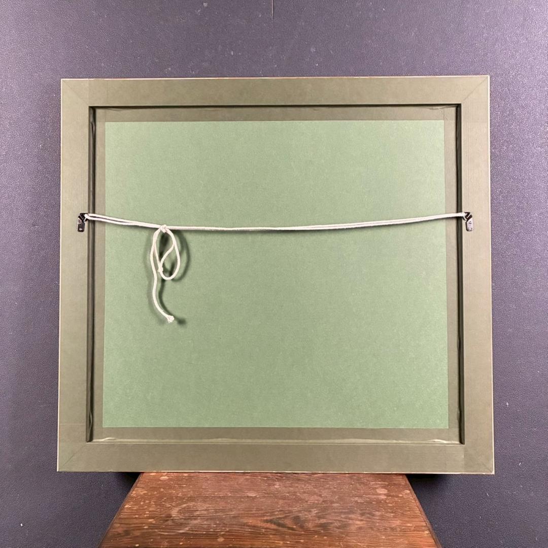 【タンちゃん】美品 田崎廣助「朱不二」リトグラフ 印章有 豪華額装 赤富士