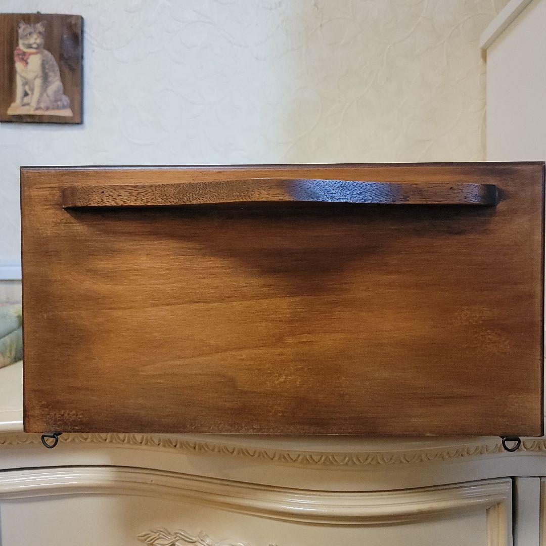 木製ガラスキャビネット　ガラス板1枚　ヴィンテージ