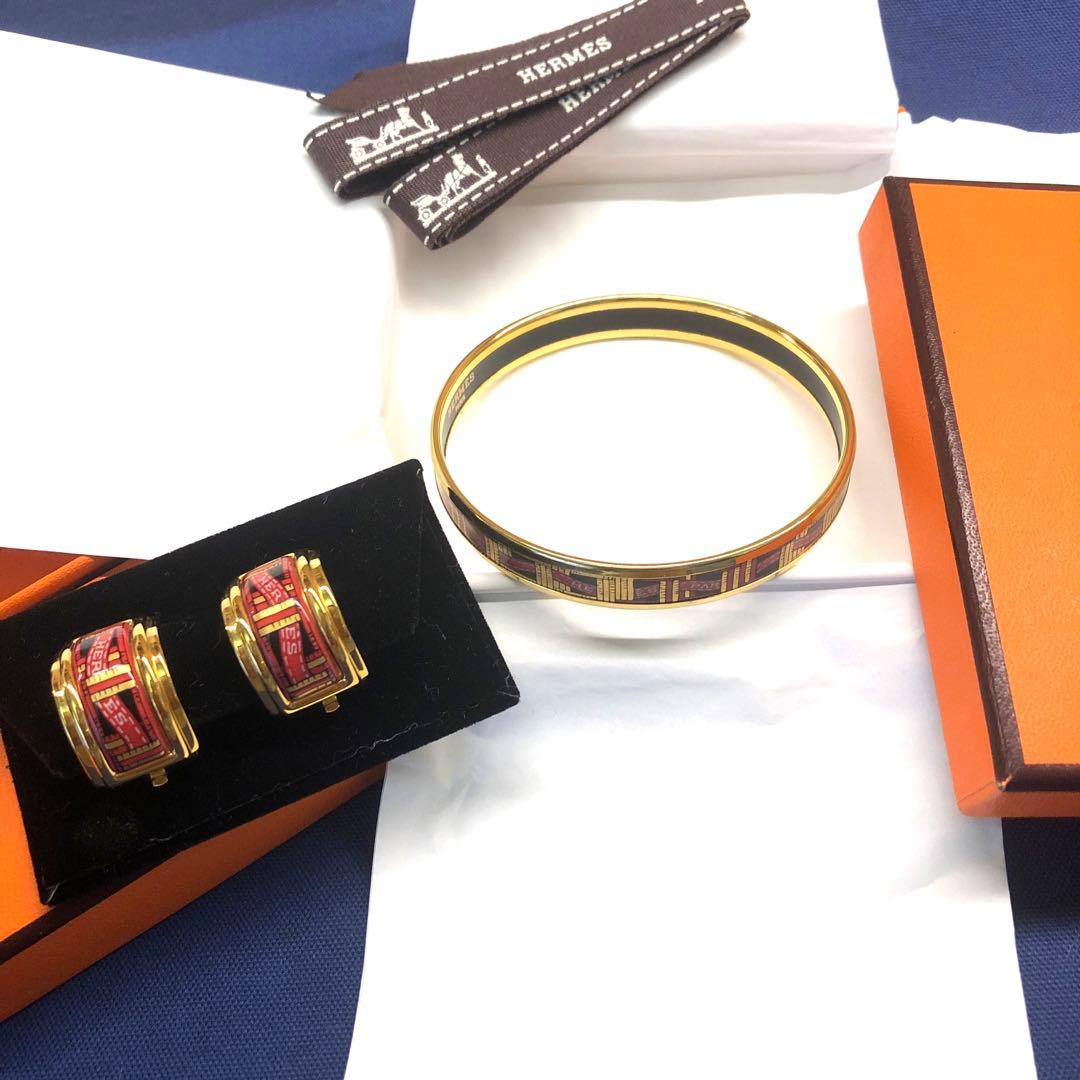 エルメス バングル・ イヤリング エマイユ 新品未使用