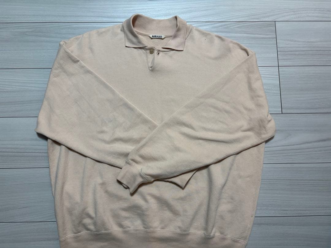 AURALEE　PIMA LIGHT SWEAT POLO 5 スウェットポロ
