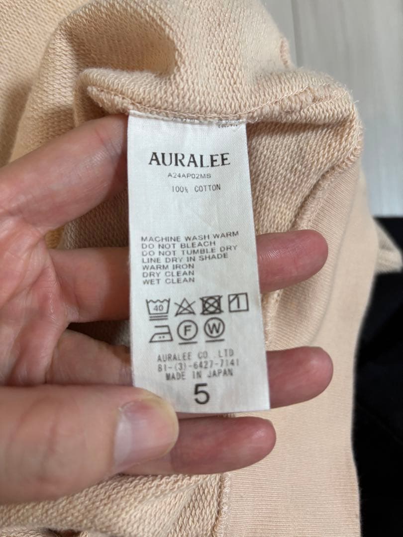 AURALEE　PIMA LIGHT SWEAT POLO 5 スウェットポロ