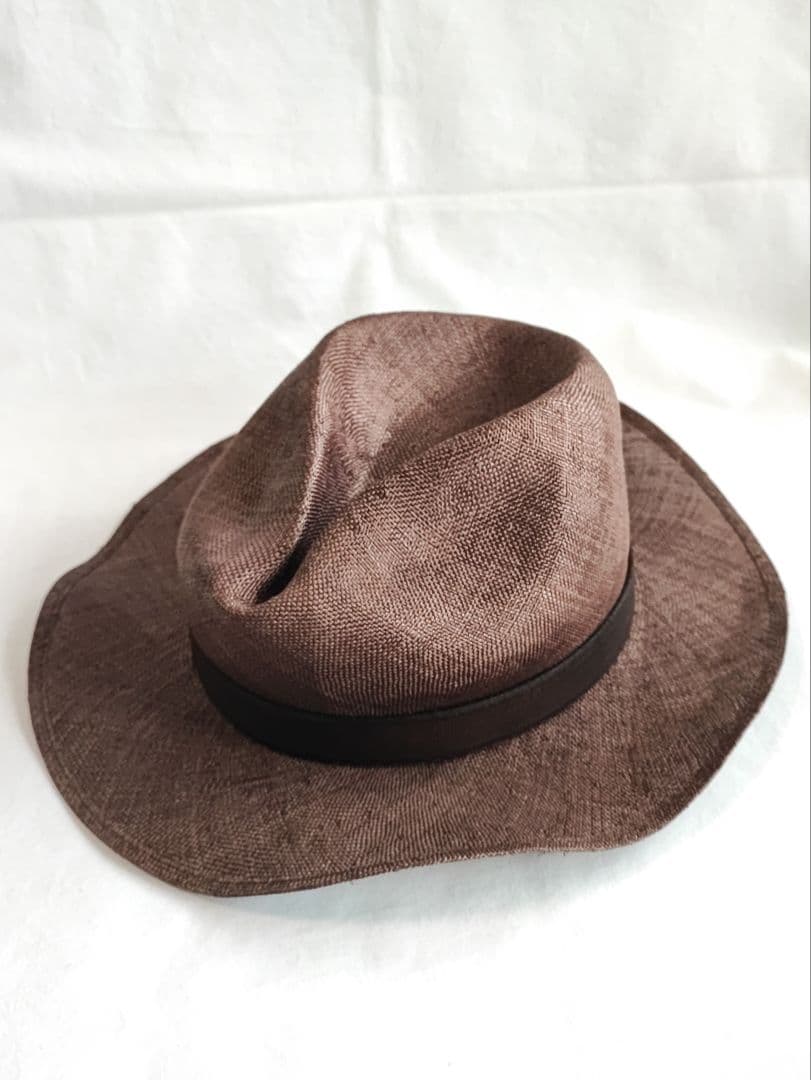 【未使用】希少品　GUCCI グッチ　中折れハット　麻の帽子　パナマハット