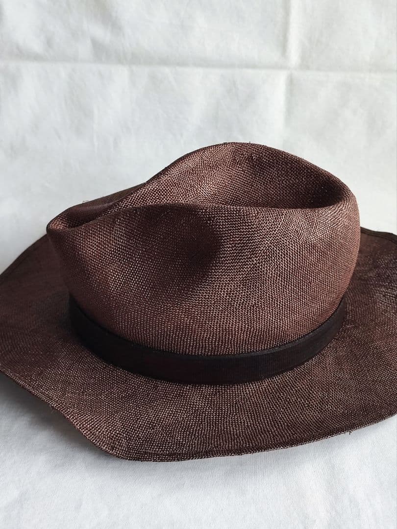 【未使用】希少品　GUCCI グッチ　中折れハット　麻の帽子　パナマハット