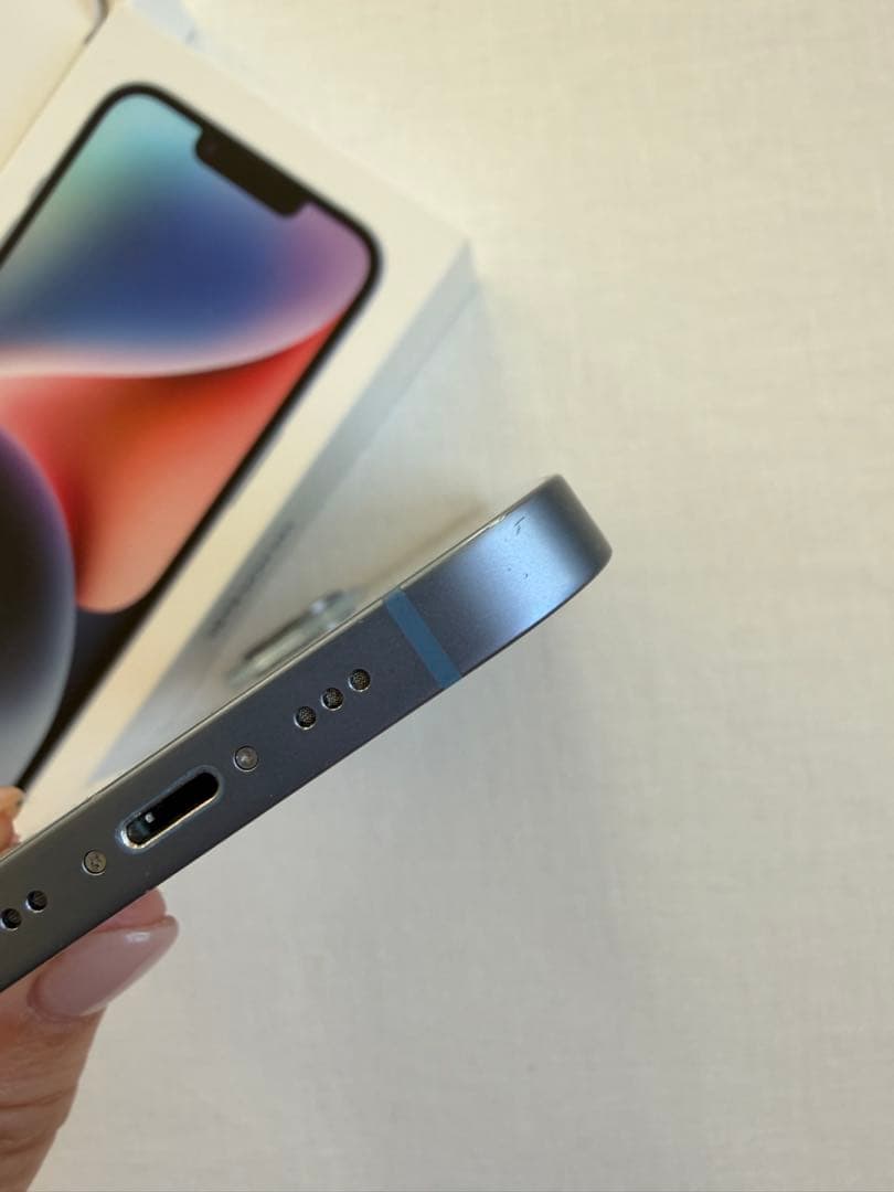 てつじんさま⭐︎中古⭐︎Apple iPhone 14 ブルー（水色） 本体